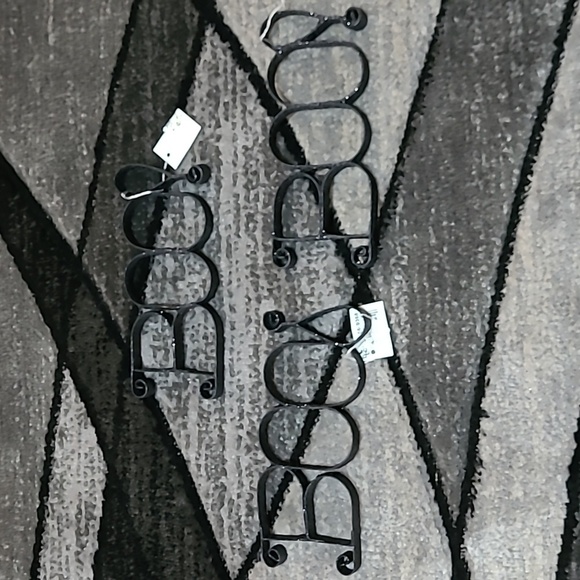 3- BOO! HALLOWEEN METAL BLACK GLITTER SIGNS PRICE FIRM - Picture 7 of 10